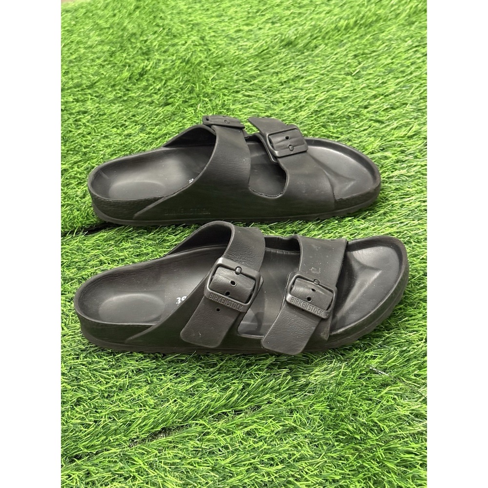 Birkenstock Arizona Essentials EVA Slides Strap Sandals Black 39 Women's 8-8.5